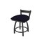 Holland Bar Stool Co 18" Low Back Swivel Vanity Stool, Pewter Finish, Canter Twilight Seat 82118PW002 - alternate 1